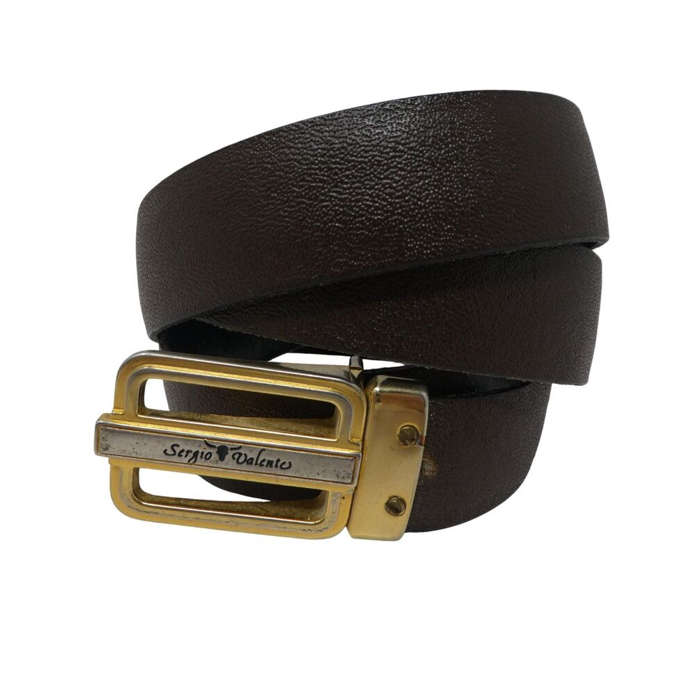 Sergio Valente Brown Leather Designer‎ Belt